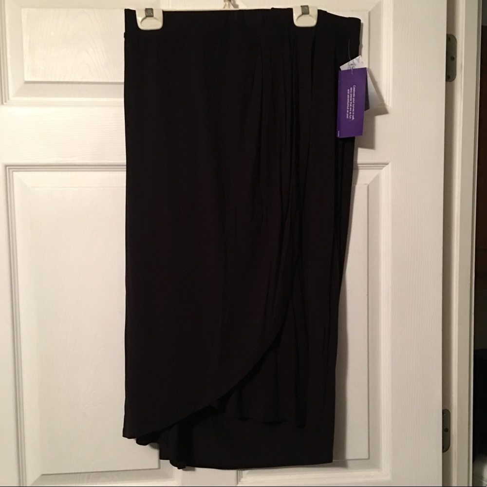 Sassy chic fully lined mock wrap skirt
